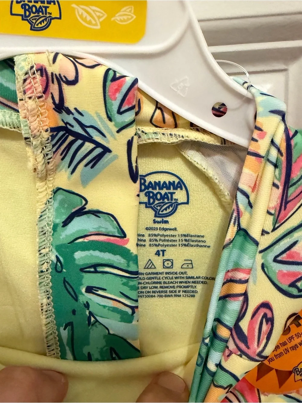 Banana Boat Kids Tropical Long-Sleeve Rash Guard Swimsuit